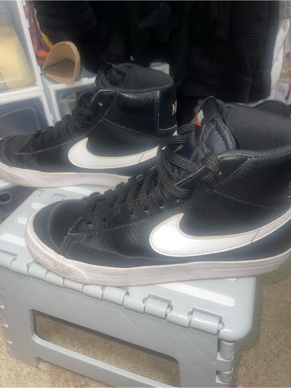 Nike Blazer Black and White High-Top Sneakers